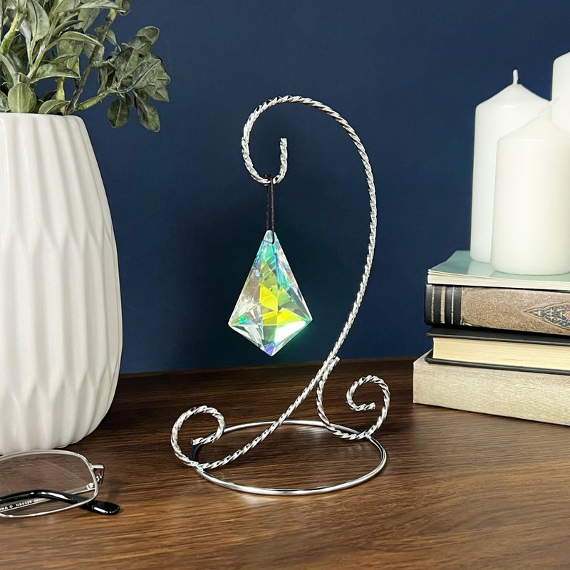 Bard's Twisted Silver Ornament Stand, Small, 7" H x 5.125" W x 5.125" D - Image 5